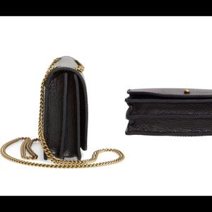 MADEWELL Black Leather Crossbody Wallet